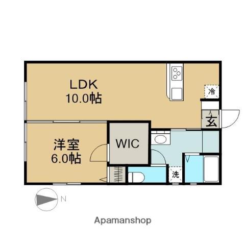 持田パークマンション(1LDK/5階)の間取り写真