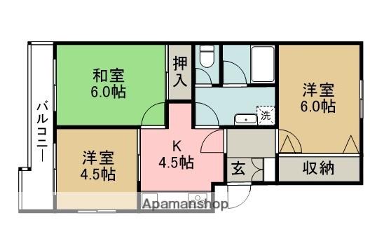 グリーンヒル藤が丘C 5階階 間取り