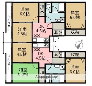 グリーンヒル藤が丘C 3階階 間取り