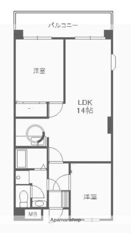シャンハピネス 7階階 間取り