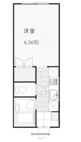 アルカサールⅢ(1K/1階)の間取り写真