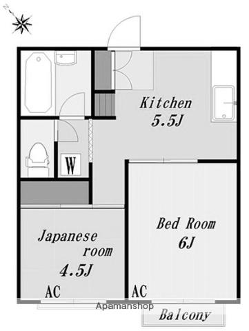 あざみ野ブリック(2K/1階)の間取り写真