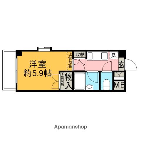 エアフォルク鷺沼(1K/8階)の間取り写真