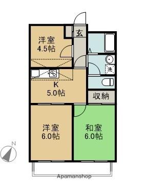 プチメゾンDEN(3K/2階)の間取り写真
