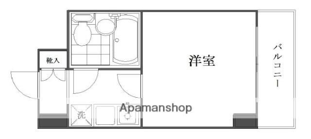 クリオたまプラーザ壱番館(1K/4階)の間取り写真