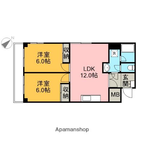 第一タクミマンション(2LDK/3階)の間取り写真