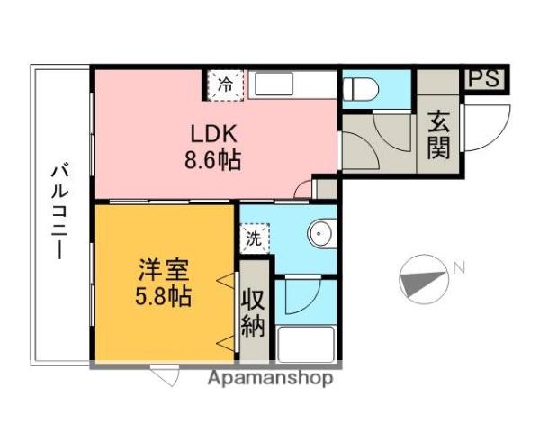 G1ステイツ(1DK/1階)の間取り写真