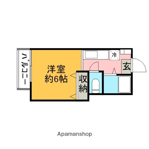 ベルテ鷺沼(1K/1階)の間取り写真