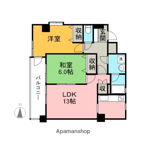 エスポワール青葉台A・B・C棟(2LDK/2階)の間取り写真