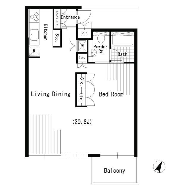 LINKS(1LDK/3階)の間取り写真