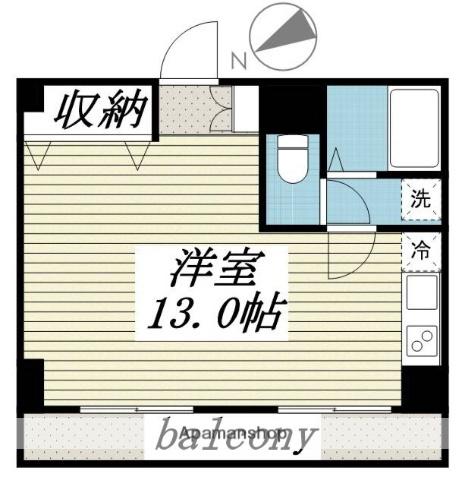 ラ・レジダンス・ド・鷺沼(ワンルーム/5階)の間取り写真