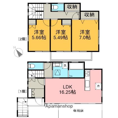 東急田園都市線 たまプラーザ駅 バス乗車時間：5分 平津三叉路バス停で下車 徒歩5分 2階建 築6年(3LDK)の間取り写真