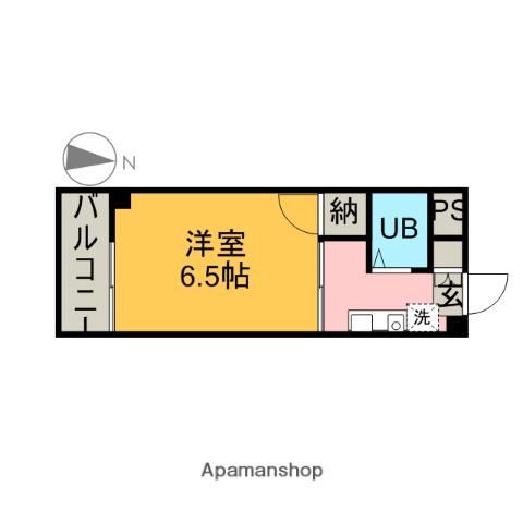 ヒルハイム鷺沼(1K/2階)の間取り写真