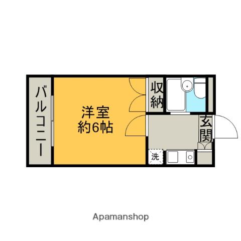 エヴァグリーン宮前平パートⅠ(ワンルーム/4階)の間取り写真