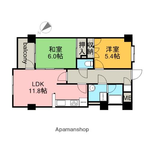 野村ステイツ市が尾 4階階 間取り