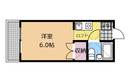 ボナール上鶴間(1K/2階)の間取り写真