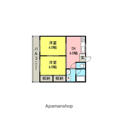 スカイヒル豊町 2階階 間取り