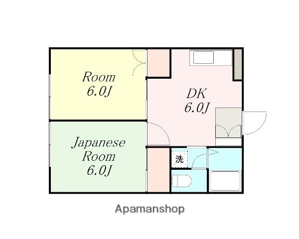 レスペ文京A棟(2DK/2階)の間取り写真