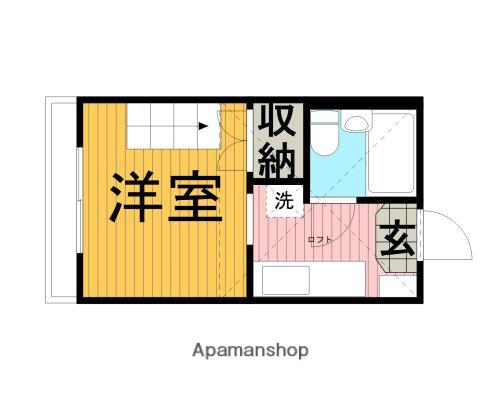 サンハウス(1K/3階)の間取り写真