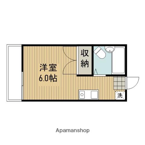 メイプルハウス(ワンルーム/1階)の間取り写真