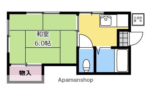 ハイツ相模(1K/2階)の間取り写真