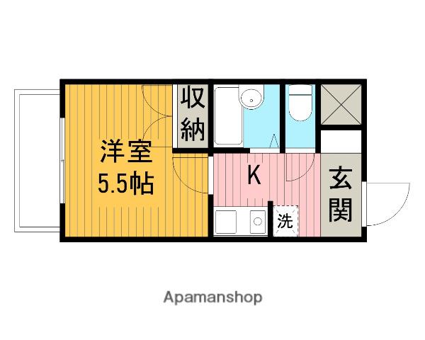 レオプラザ(1K/2階)の間取り写真