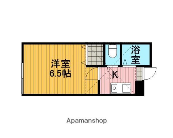 ロッシェル若松3号棟(1K/2階)の間取り写真