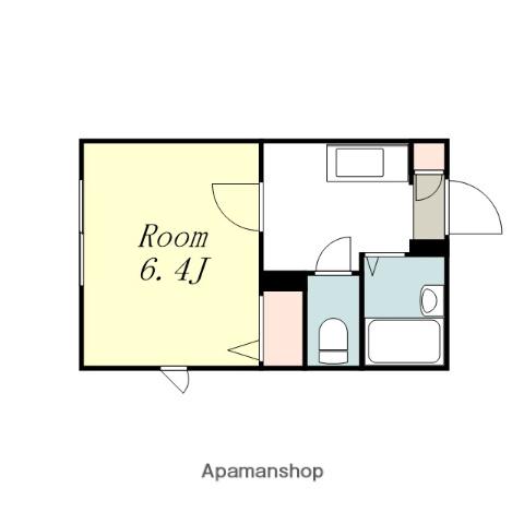 アムールI(1K/1階)の間取り写真