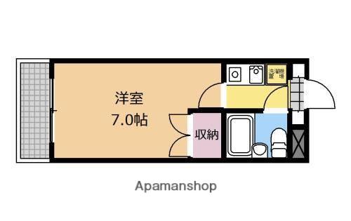 フレンドポート相模大野Ⅱ(1K/2階)の間取り写真