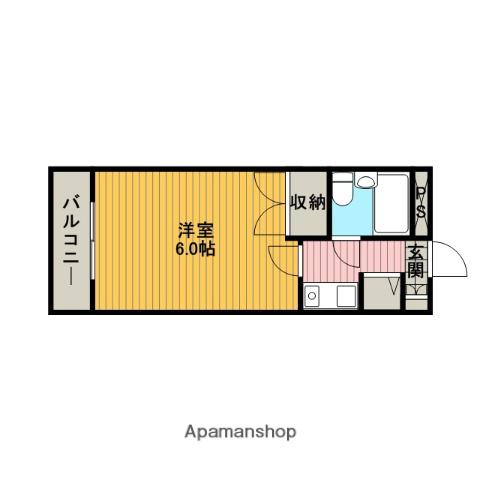 キリマンジャロハウス(1K/3階)の間取り写真