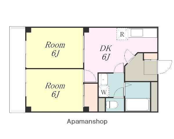 マノアール相模大野(2DK/1階)の間取り写真