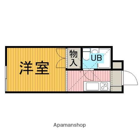 エトス北里(ワンルーム/2階)の間取り写真