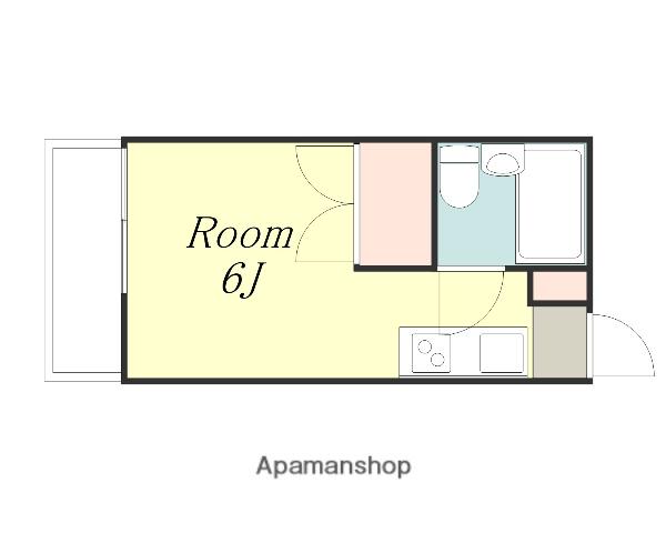クラフトハイツ相模原(1K/2階)の間取り写真