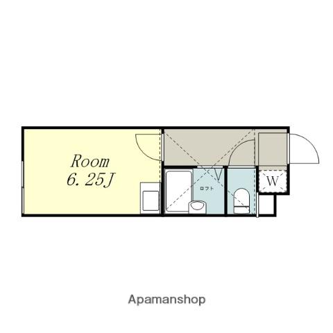 シティハイム大野(ワンルーム/2階)の間取り写真
