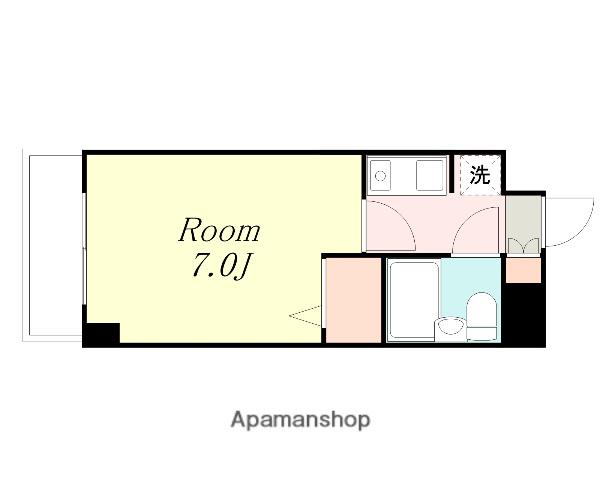 ライオンズマンション相模大野第6(1K/3階)の間取り写真