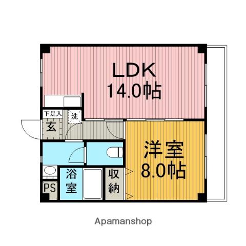 ルミエール北里 3階階 間取り