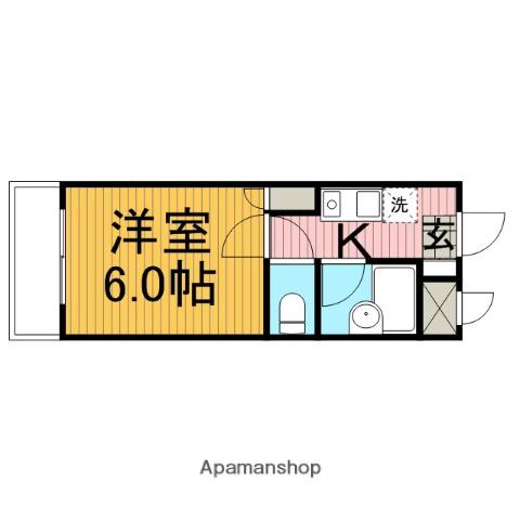 ライフマンションY・M・K(1K/2階)の間取り写真