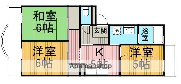 グリーンプラザ御園1号棟(3DK/3階)の間取り写真