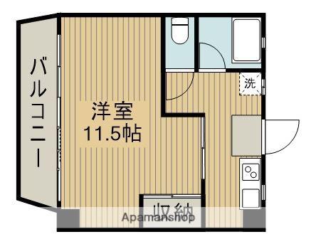 カリヨンビル(1K/3階)の間取り写真