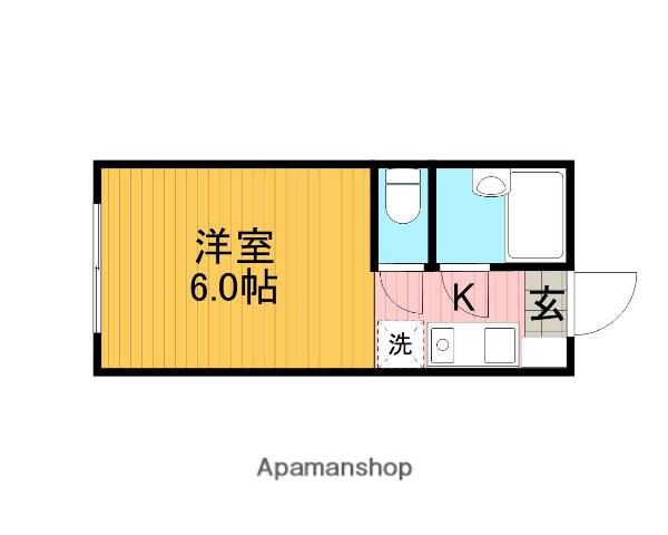 パールハウス(ワンルーム/1階)の間取り写真