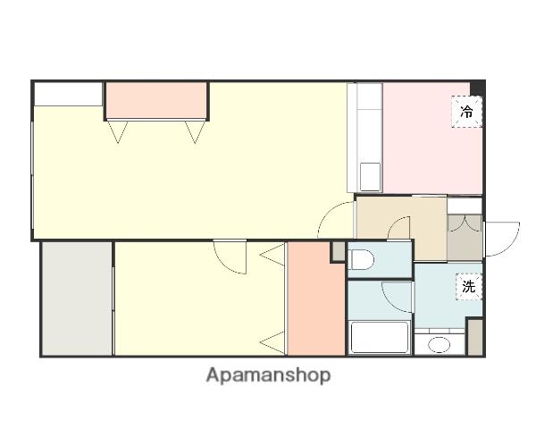 グリンデル ヴァレー(1LDK/1階)の間取り写真