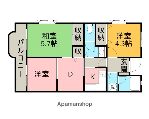 東建ニューハイツ東林間 4階階 間取り