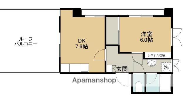 MAX橘ビル(1DK/4階)の間取り写真