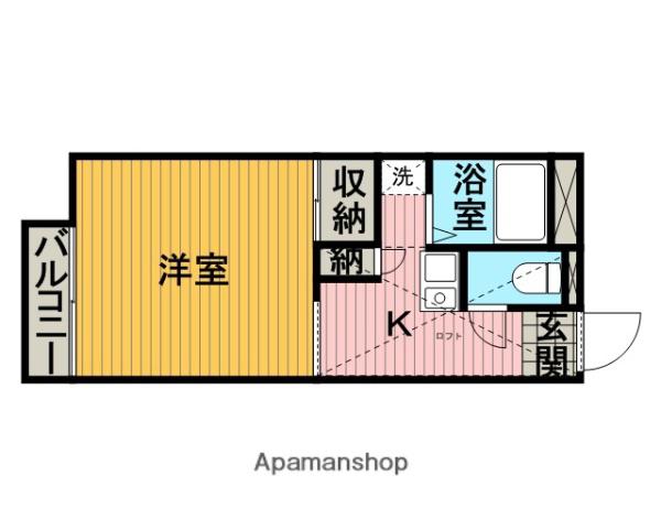 POCO A POCO(1K/1階)の間取り写真