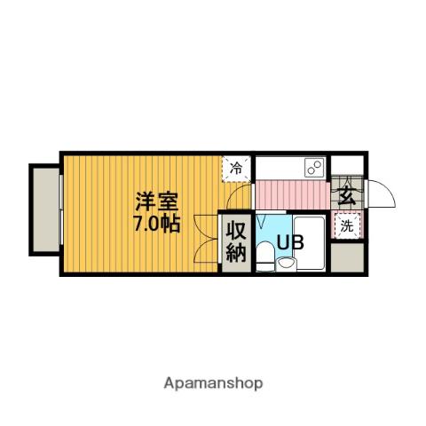 パティオ(1K/2階)の間取り写真