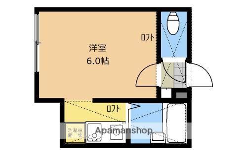 カサレアA(1K/2階)の間取り写真