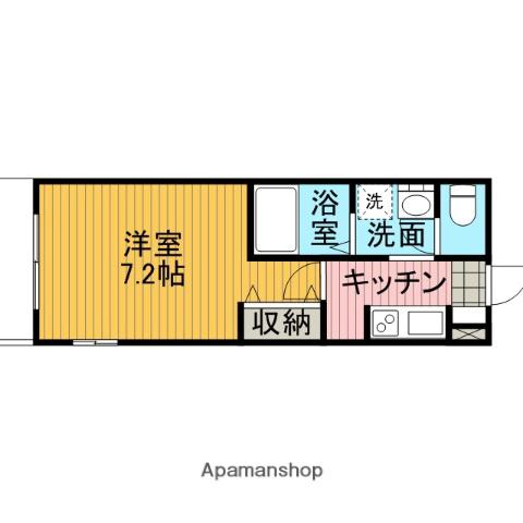 アネックス(1K/2階)の間取り写真