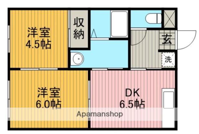 メゾンアピア(2DK/2階)の間取り写真