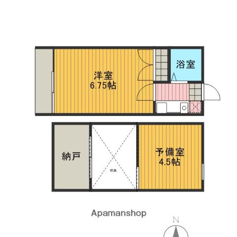 エンタープライズ西町田(ワンルーム/1階)の間取り写真