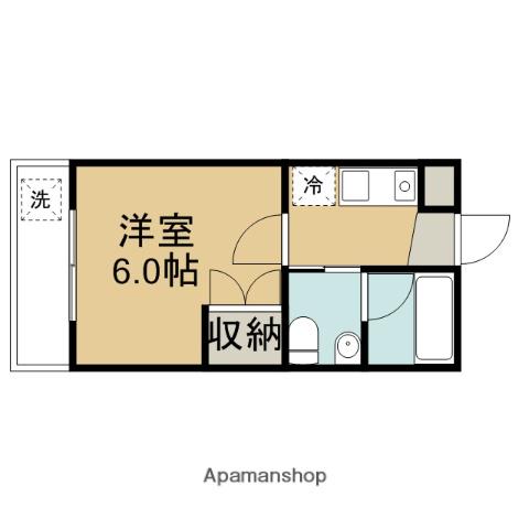 スターダスト相模(1K/4階)の間取り写真